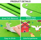Interactive Early Learning Farm Animals Felt Story Board Set
