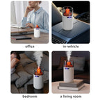 Volcano Flame LED Aromatherapy Essential Oil Mist Diffuser