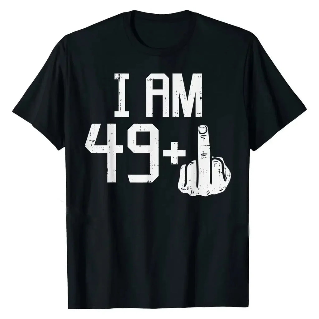 49 Plus Middle Finger Sarcastic T-Shirt