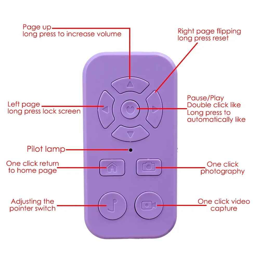 Photo Blast Rechargeable Selfie Bluetooth Remote Controller