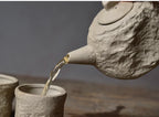 Artisan Rustic Stone Texture Teapot Set
