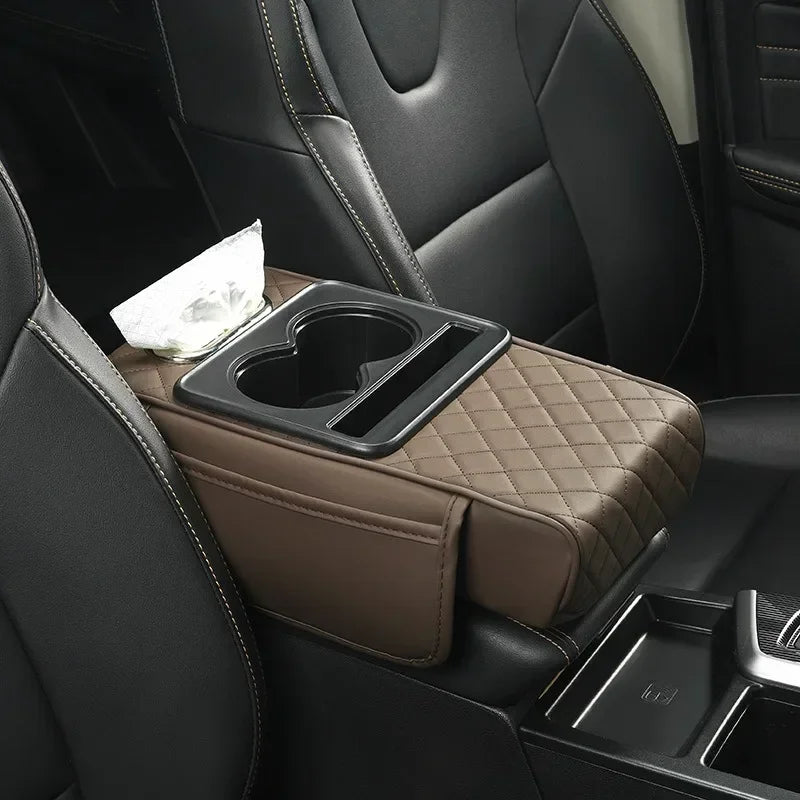 Console Craft Multi-Pocket Car Armrest Pad
