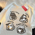 Cat Coffee Lover Funny T-Shirt