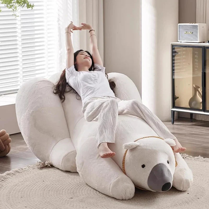 Giant Polar Bear Plush Lounge Chair