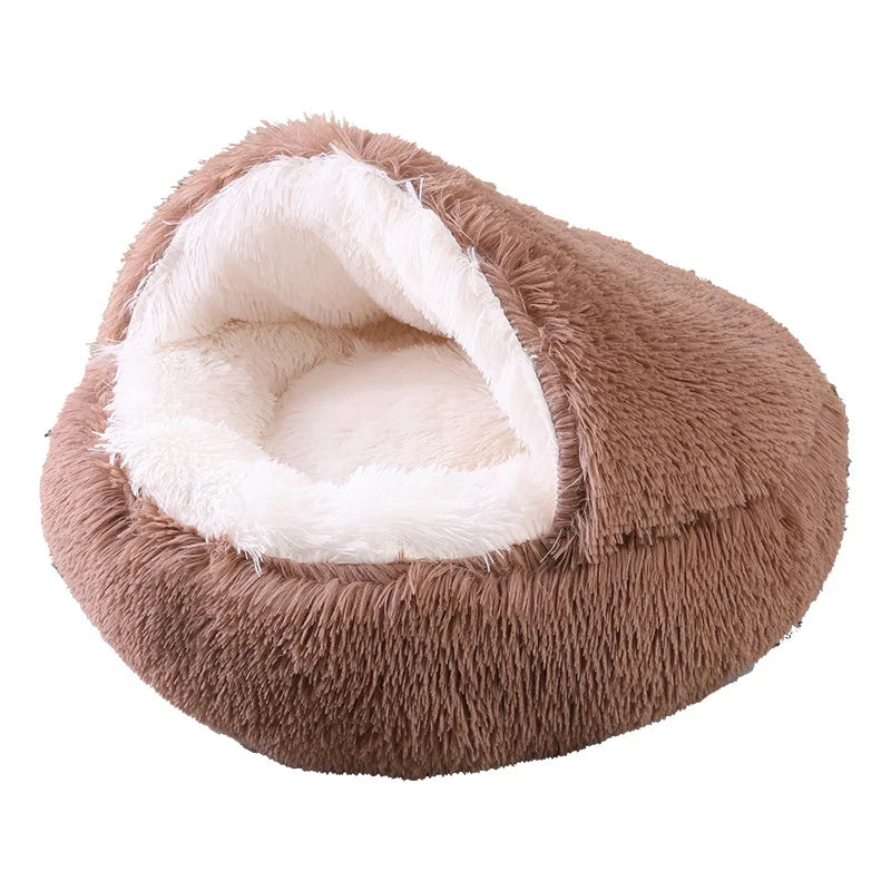 Snuggle Nest Plush Covered Pet Bed