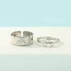 2pcs Together Forever Couple Rings