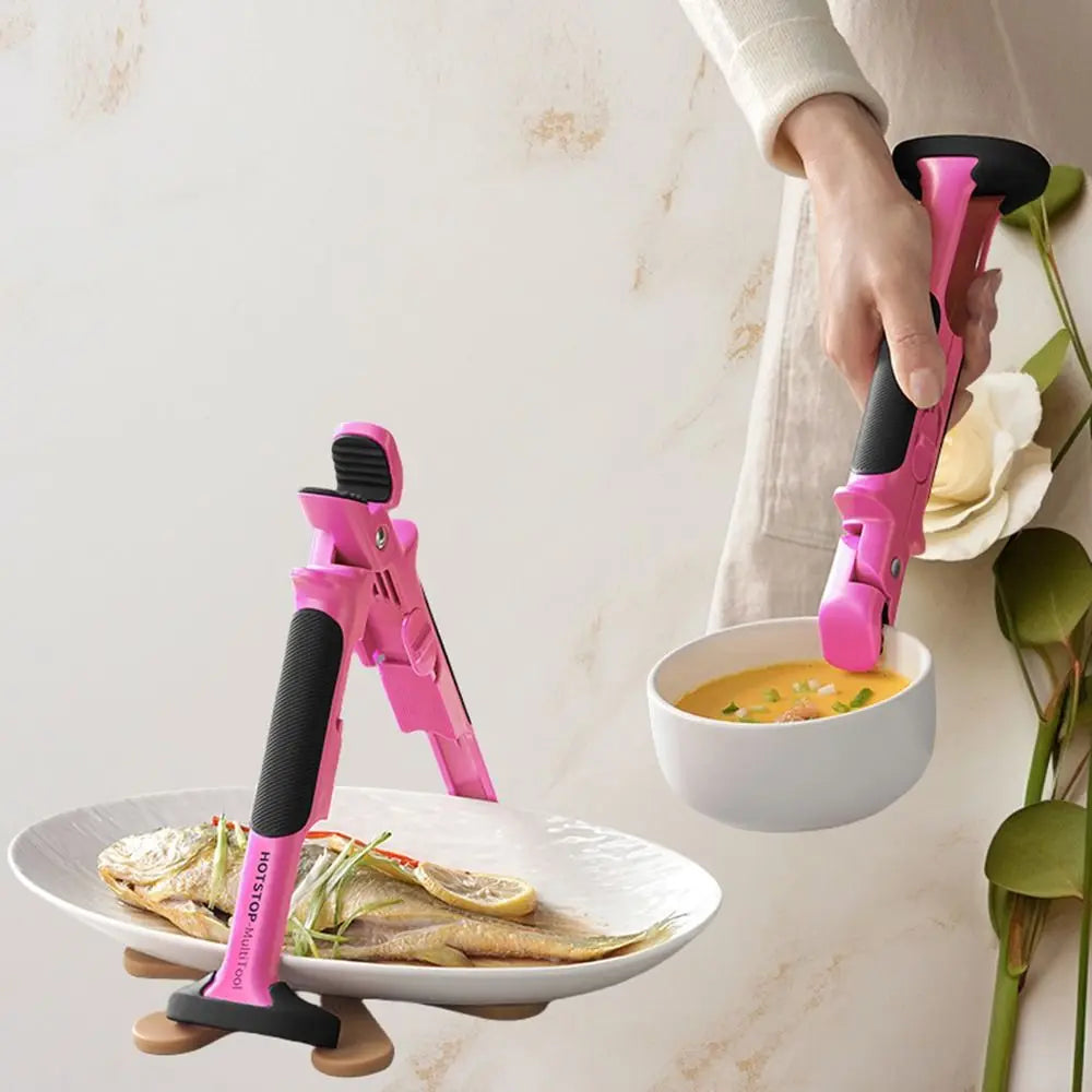 2in1 Anti-Scald Secure Grip Bowl Holder