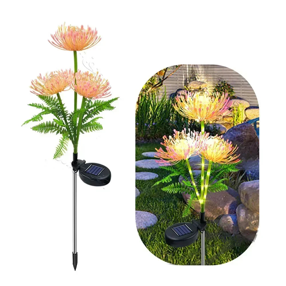 Soft Pink Glow Solar LED Flower Garden Light