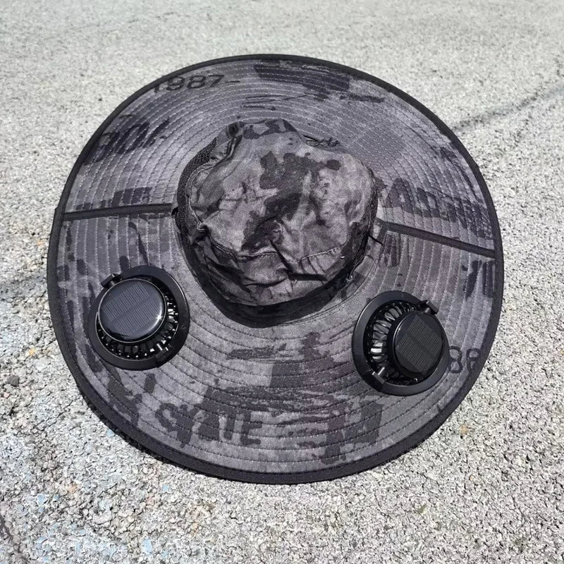 Cool Fast Super Wide Solar Fan Hat