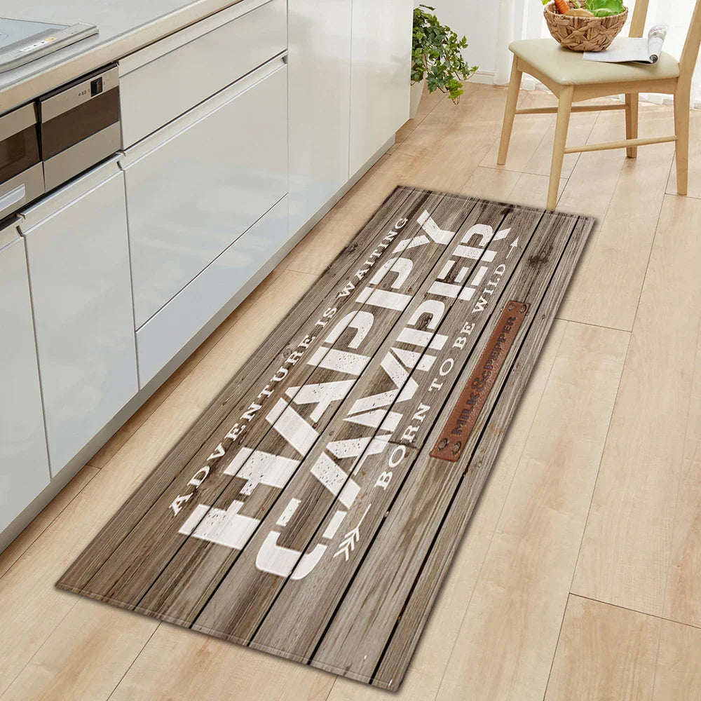 Vintage Wood Look Non-slip Cute Rugs