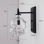 Gothic Skull Bottle Retro Wall Lamp