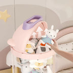 Vertical Transparent Space-Saving Toy Organizer Storage Tower