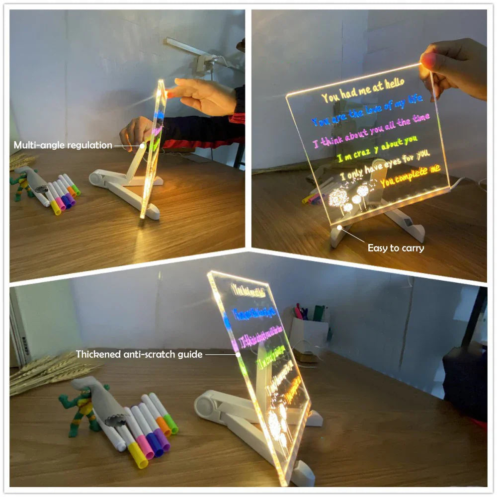 Bright Story Neon Sketch Drawing Board