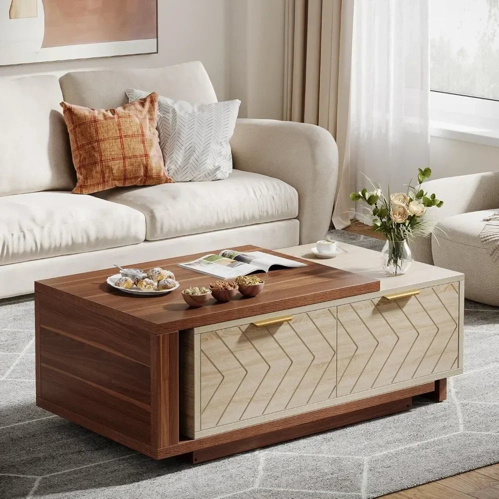 Urban Lift Extendable Wooden Hidden Storage Coffee Table
