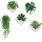 3D Nature Wind Green Plant Wall Sticker