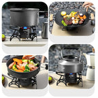 Dual-Core Blue Flame Outdoor Cooking Stove