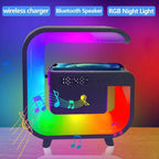 RGB Wireless Charging Bluetooth Futuristic Night Lamp Speaker