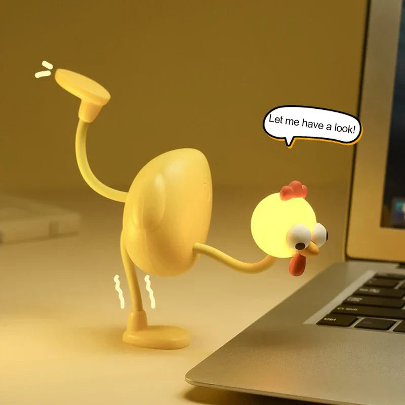 Crazy Chicken Character Night Lamp