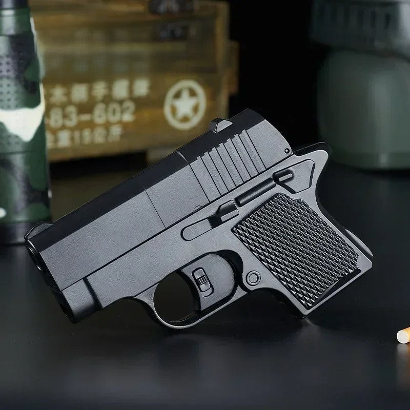 Mini Handgun Shape Hidden Storage Electric Lighter