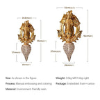 Artistic Horse Design Gold Wall Lamp