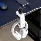 Under Desk USB Ports Headset Holder