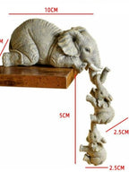 Elephant Family Cute Resin Home Decor