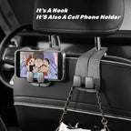 Double Hook Car Back Seat Organizer Leather Hooks