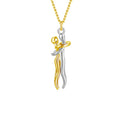 Love Forever Hug Cute Couple Necklace