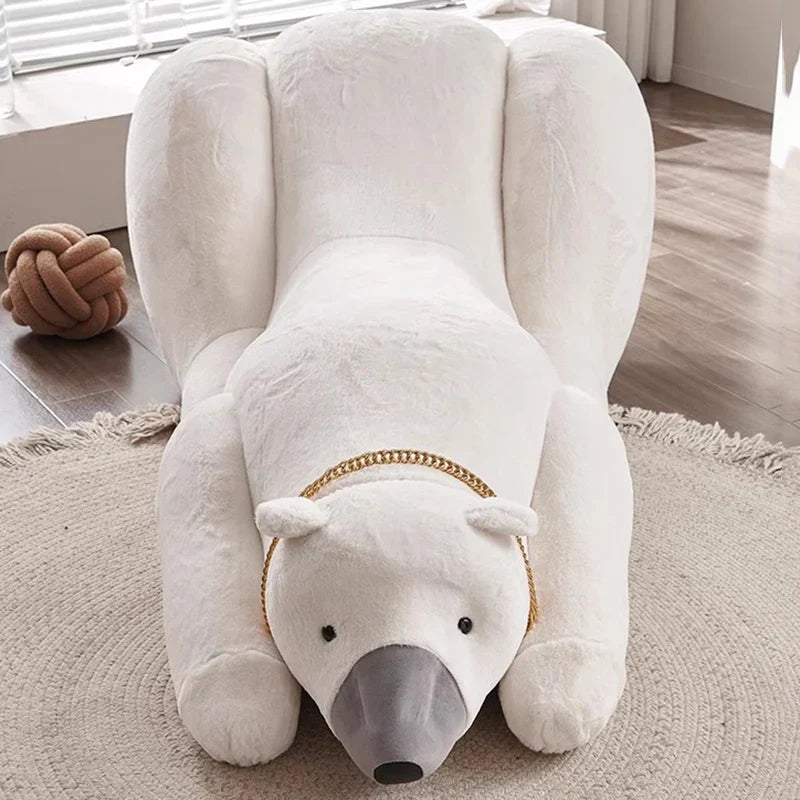 Giant Polar Bear Plush Lounge Chair