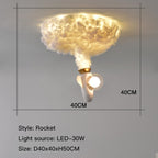 Space Blast Rocket LED Ceiling Lamp
