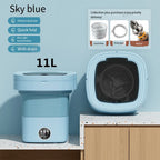 Compact Folding Ultrasonic Travel Laundry Washing Machine