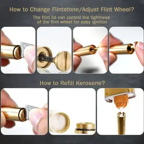Mini Nunchaku Retro Windproof Kerosene Flame Lighter