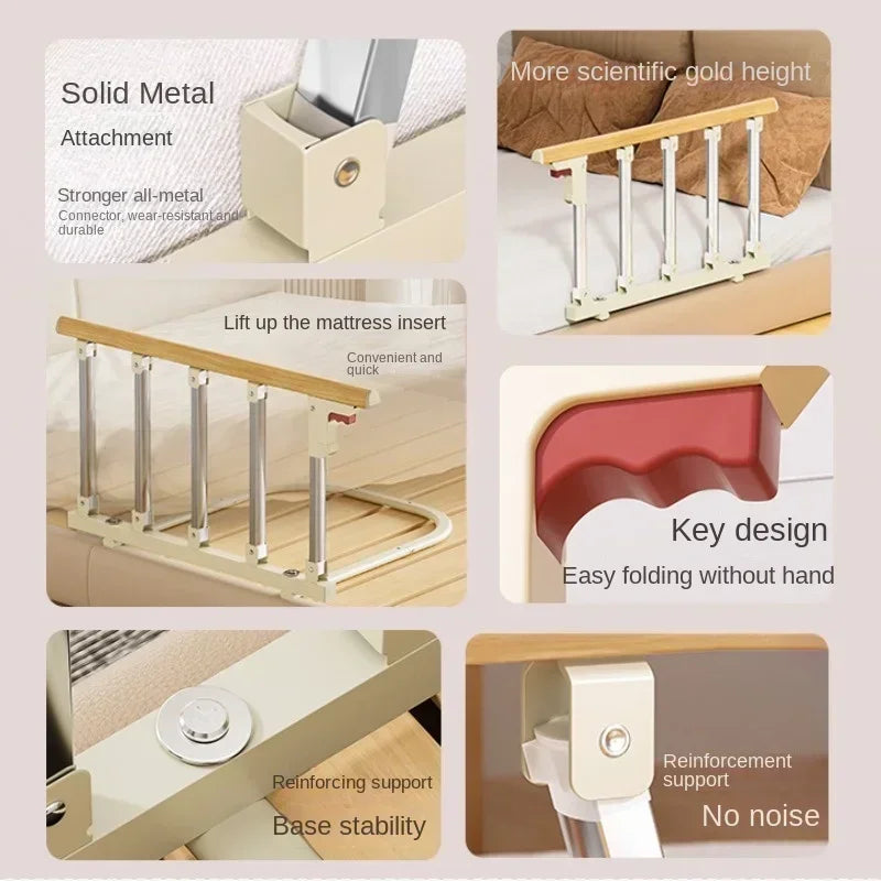 Sleep Guard Elderly Assist Anti-fall Foldable Bed Rail Barrier