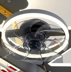 Kids Dream Jet Remote Control Ceiling Fan Light