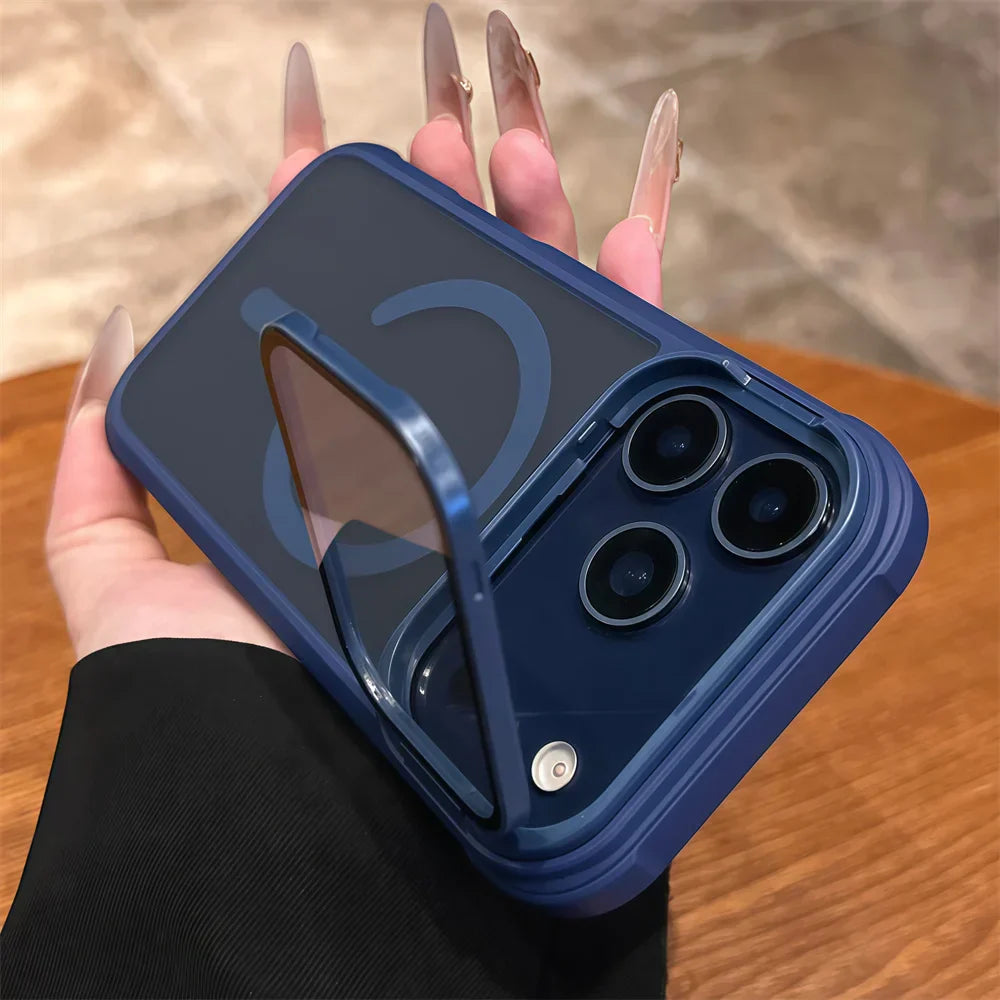 Full Lens Protection Flip Stand Magnetic iPhone Case