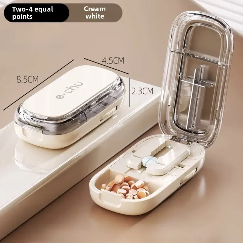 Pocket Size Dustproof Pill Cutter Organizer
