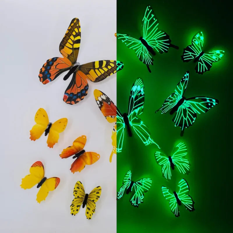 3D Wall Art Magical Luminous Butterfly