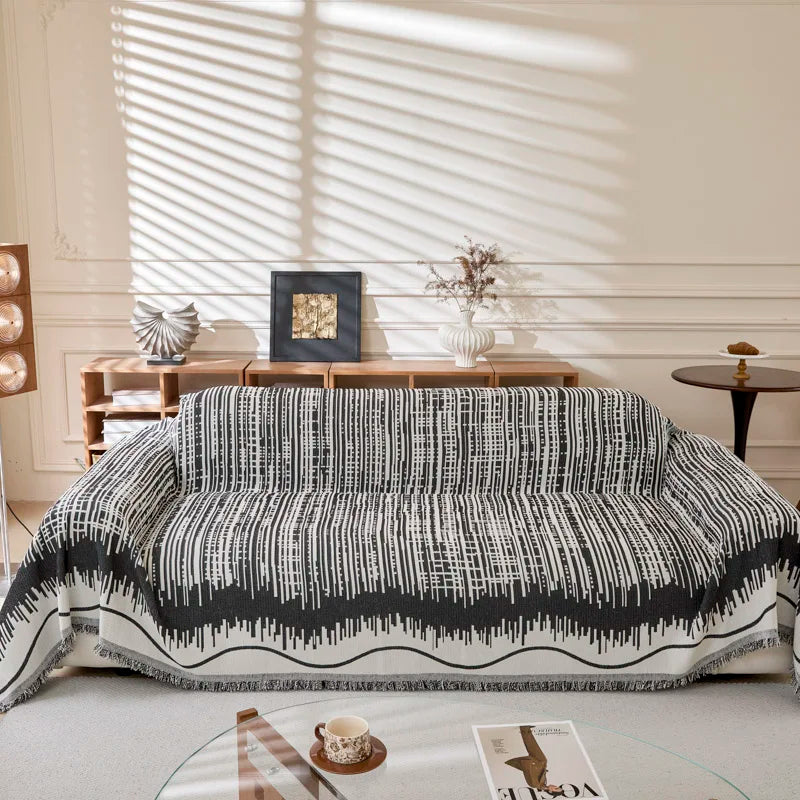 Geometric Lines Sofa Throw Cover Blanket