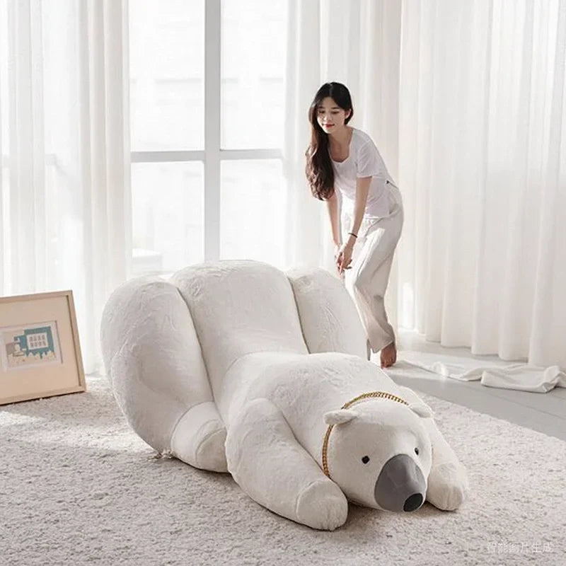 Giant Polar Bear Plush Lounge Chair
