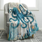 Sea Life Ocean Throw Octopus Blanket