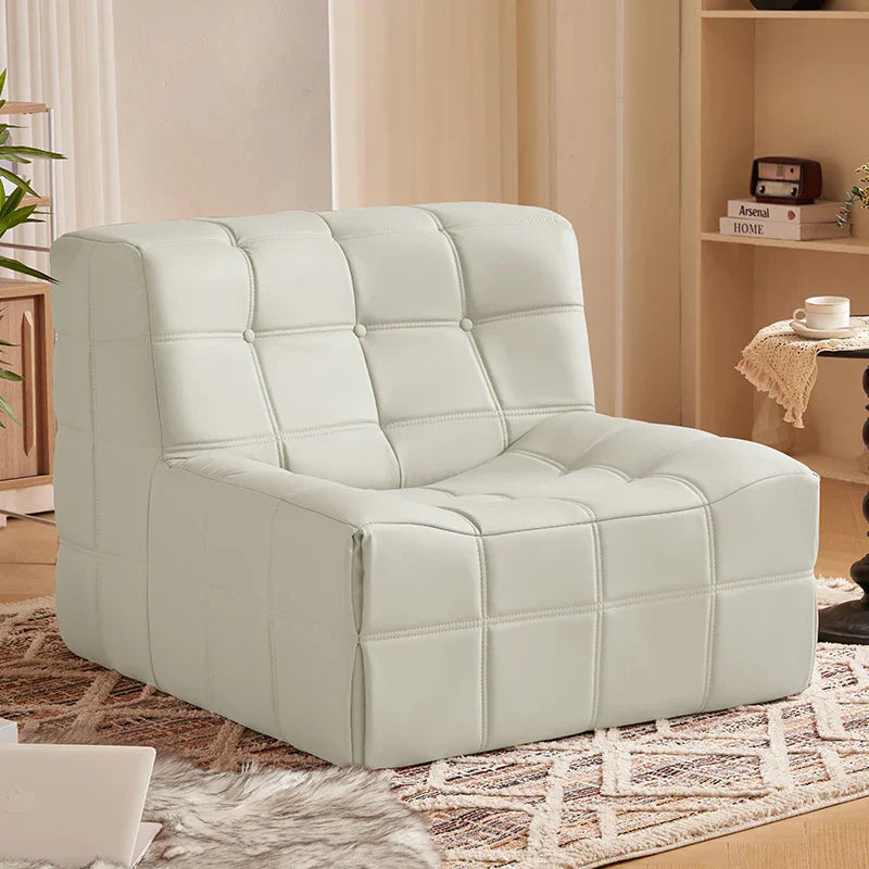 Modern Minimalist  Cube-Style Convertible Modular European Lounge Chair