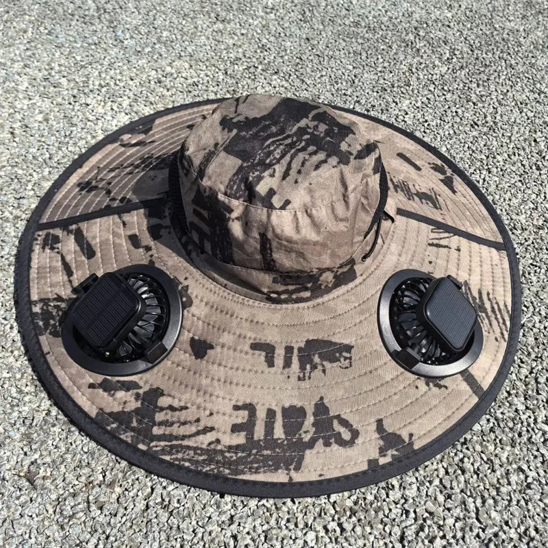 Cool Fast Super Wide Solar Fan Hat