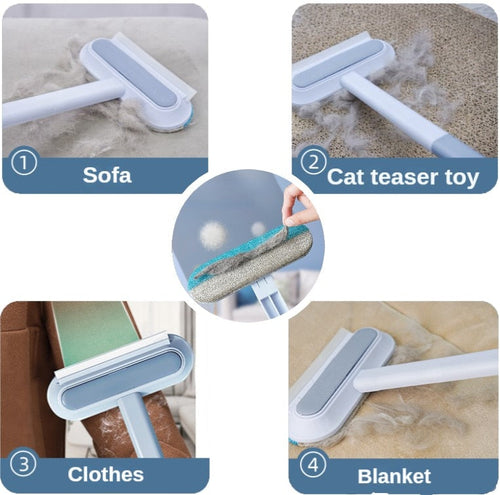 3in1 Pet Hair Lint Remover Window Cleaner Brush