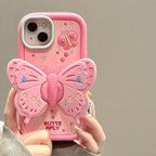 Lovely 3D Folded Butterfly Shockproof iPhone Case