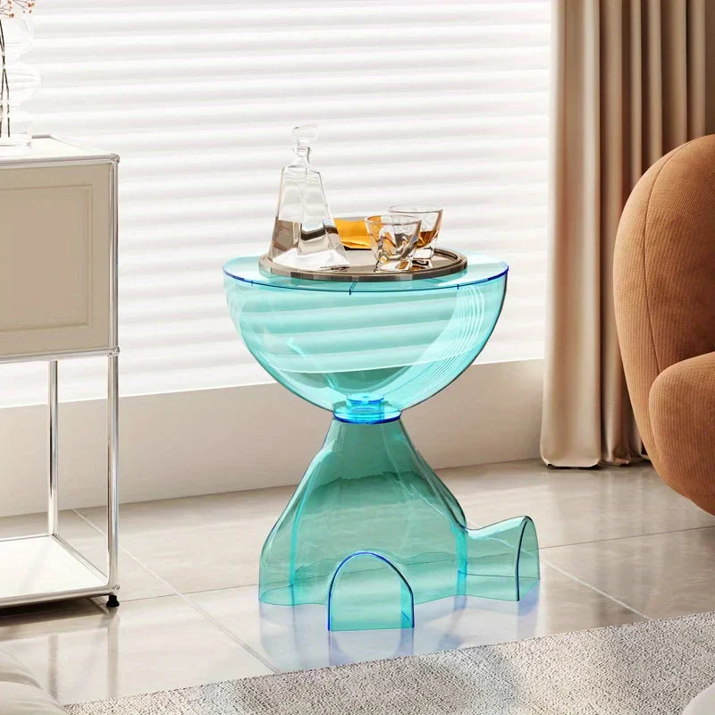 European Acrylic Transparent Space-Saving Coffee Table