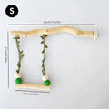 Natural Wood Hanging Bird Swing