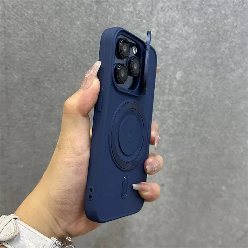 Magnetic Soft Wrist Bracket Lens Cover iPhone Case