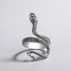 Textured Snake Steel Ring
