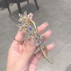Butterfly Spark Zircon Flower Hairpin