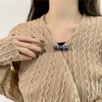 Pearl Charm Button Brooch